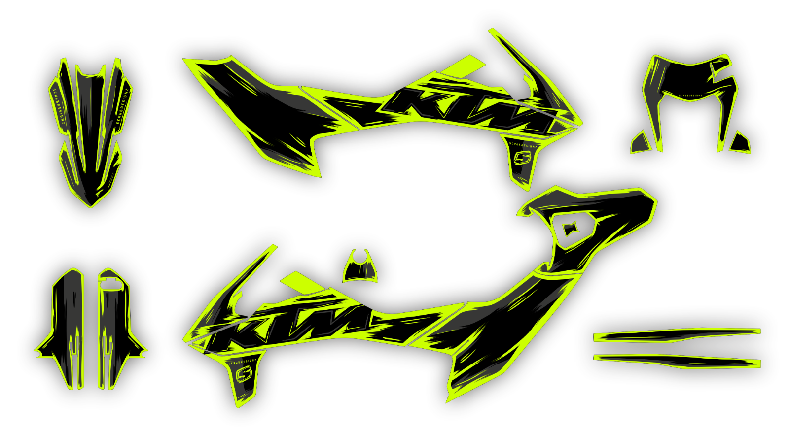 KTM graphics SMC-R 690 2019 2020 2021 2022 2023 SCRUB decals stickers Supermoto
