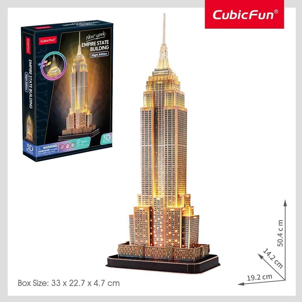 Cubic Fun 3D Puzzle LED Light Landmarks – Famous Buildings & City Line Series