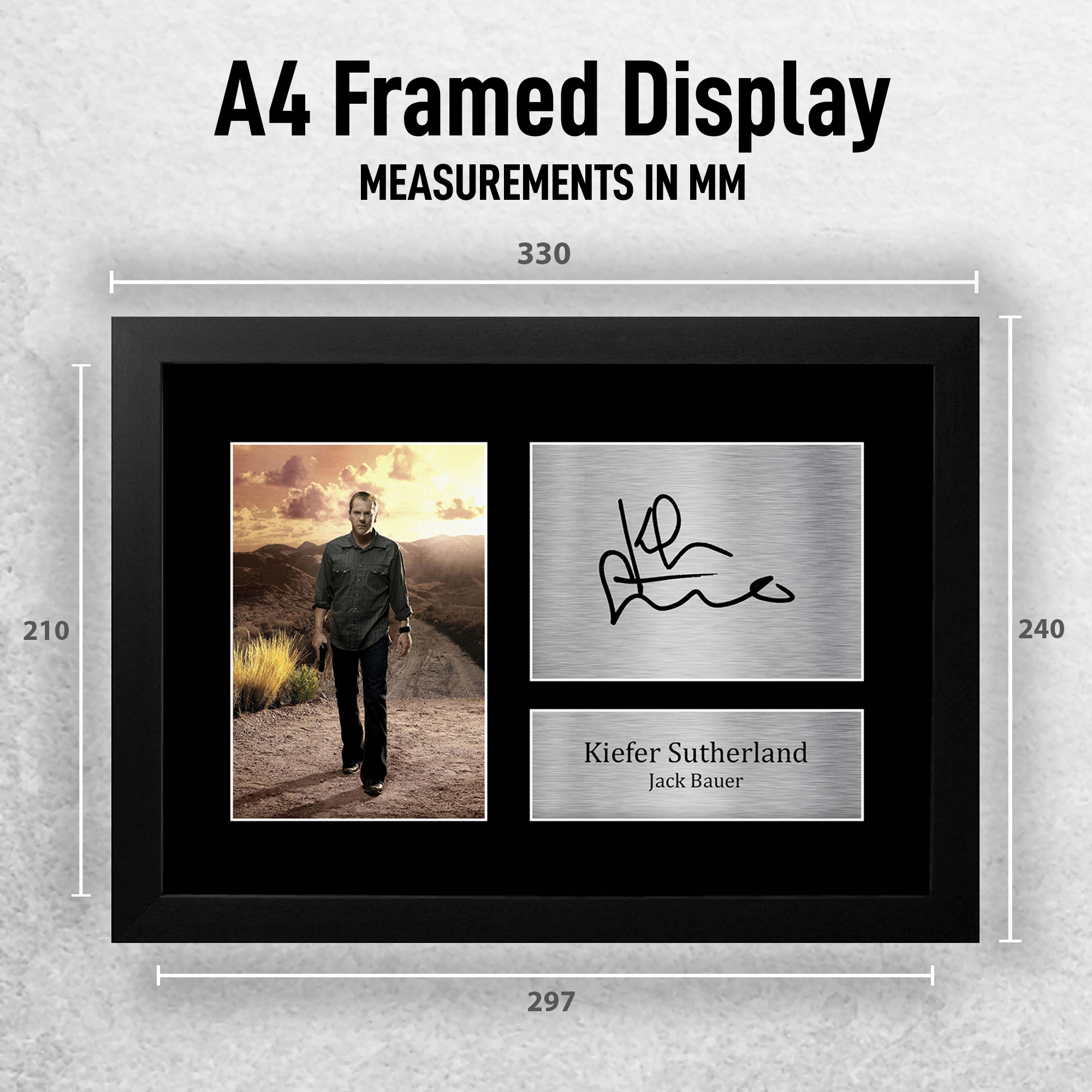 Foto autógrafa preimpresa firmada por Kiefer Sutherland A4 regalo para 24 fans - Imagen 11 de 17