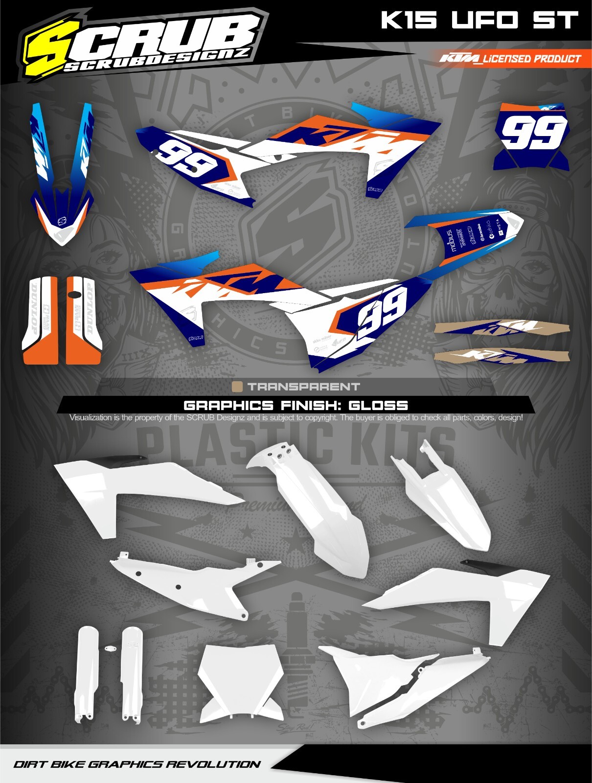 Plastics + Graphics KTM 2023 2024 XC XC-F SX SX-F
