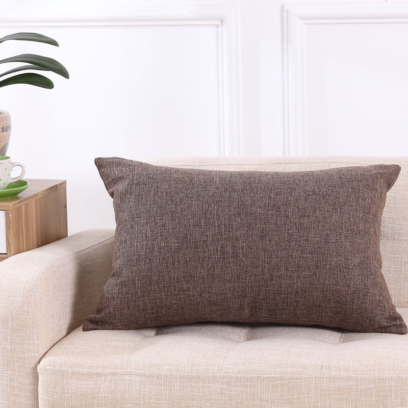 Linen Pillow Simple Sofa Pillows Office Home decor - Picture 13 of 55