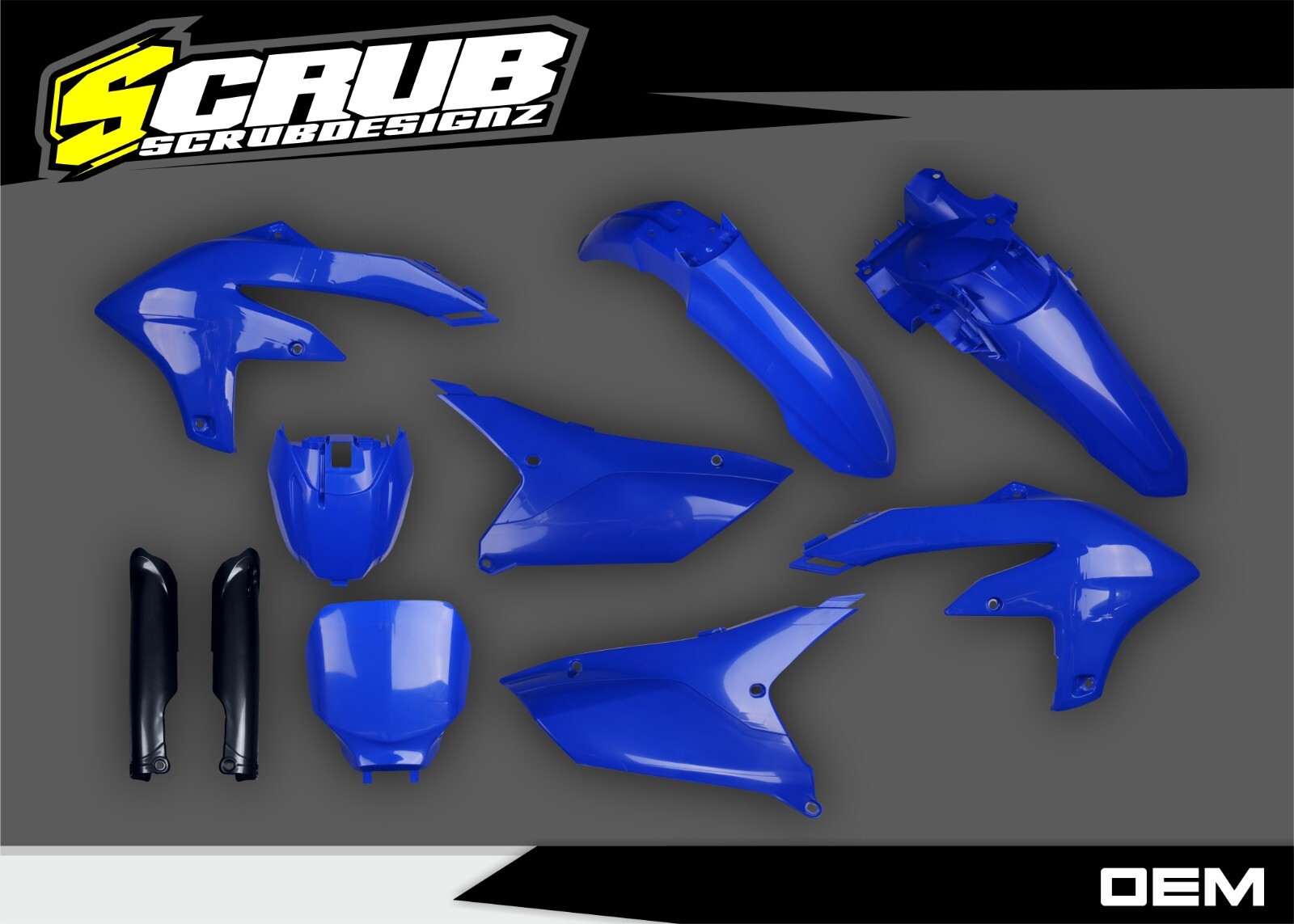 Plastics + Graphics Yamaha YZ450F 2023-2024 YZ250F 2024 Custom race number+name