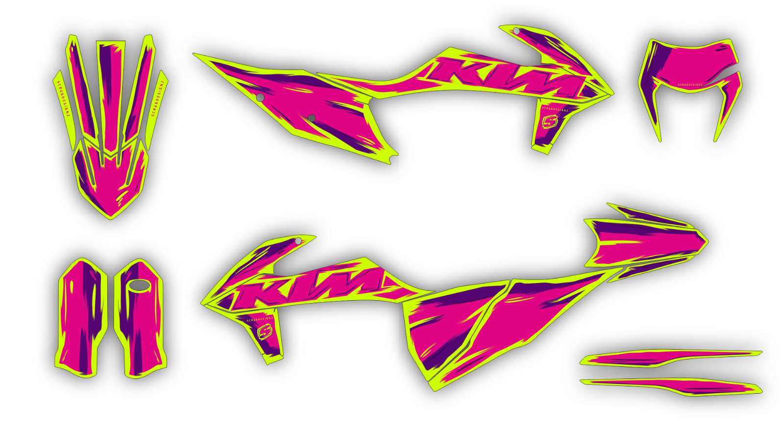 KTM graphics EXC EXCf XC-W 2020 2021 2022 2023 - 150 250 300 350 450 500 Decals
