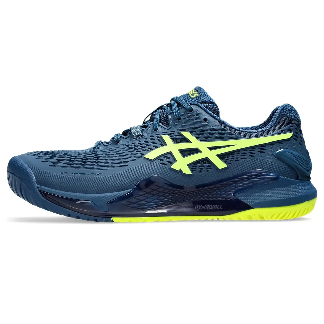 Asics Men's Tennis Shoes GEL-RESOLUTION 9 Mako Blue/Safety Yellow Fr Japan - Picture 126 of 161