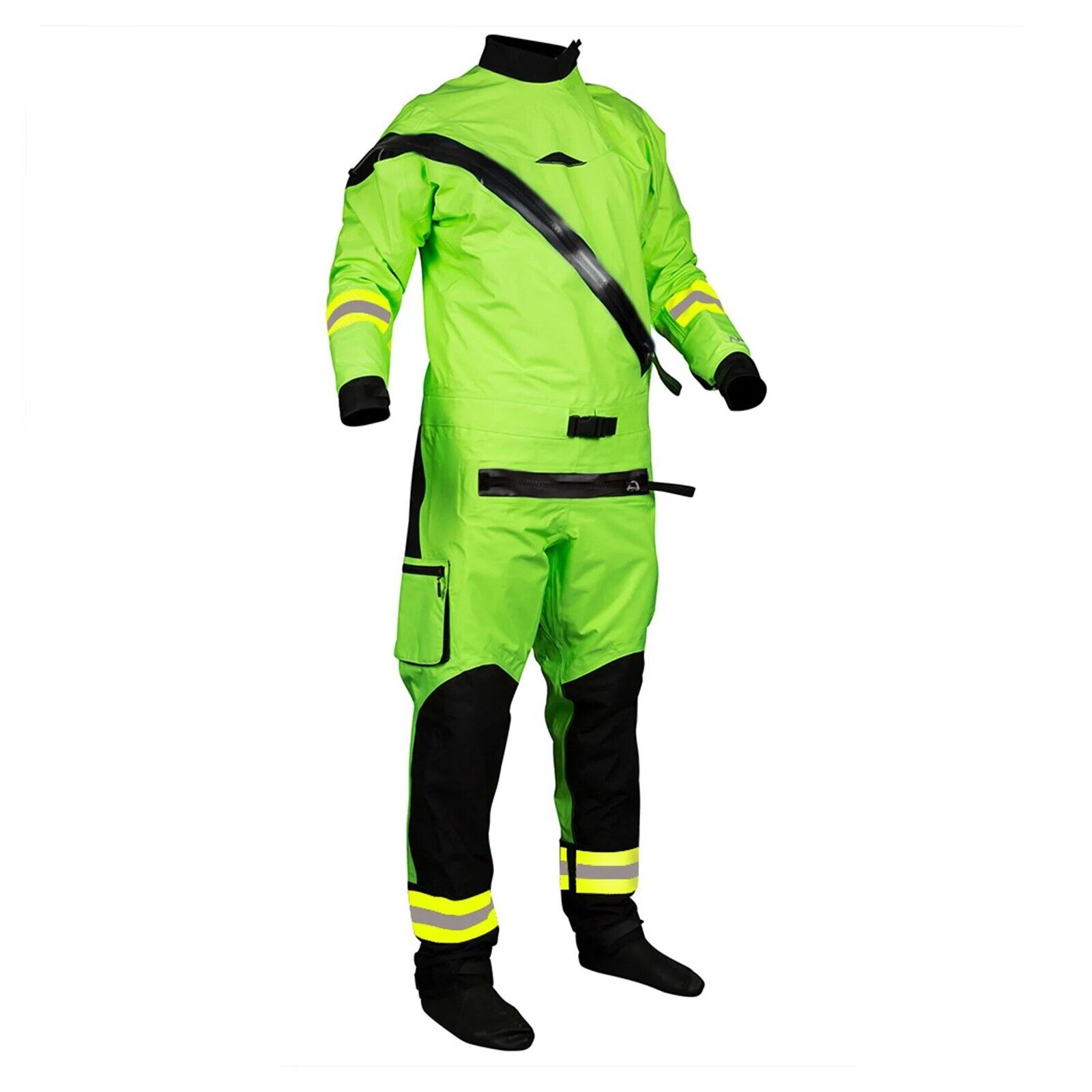 Men's Waterproof Dry Suit Kayaking Rafting Latex Neck&Wrists OnePiece