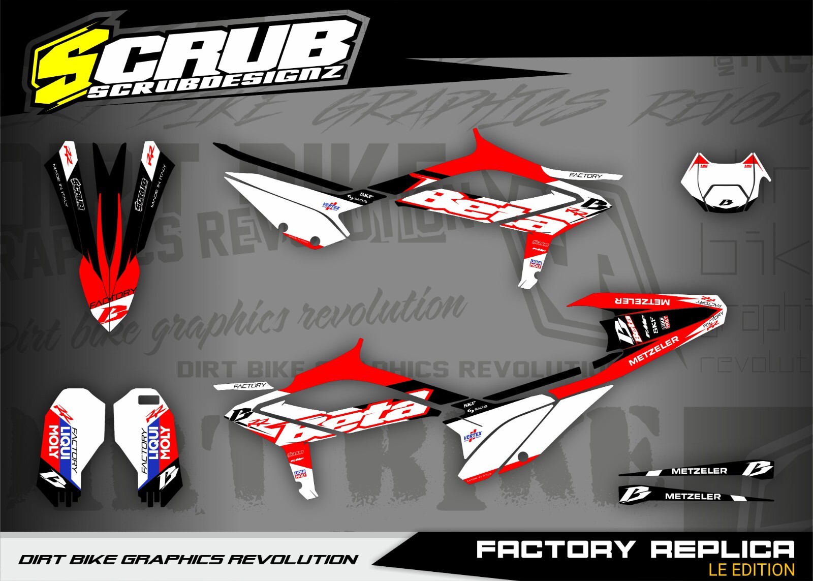 Graphics Kit BETA RR 200 250 300 350 390 430 480 2023-2024 decals stickers