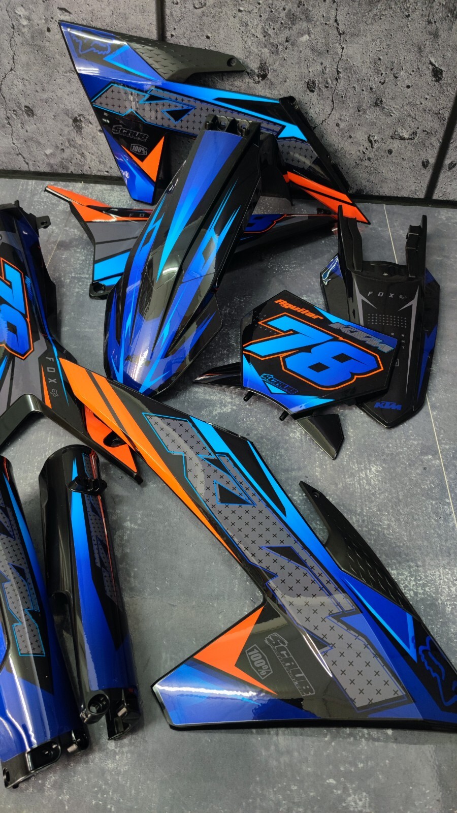 Plastics + Graphics KTM 2025 SX SX-F XC XC-F | Race number + Name