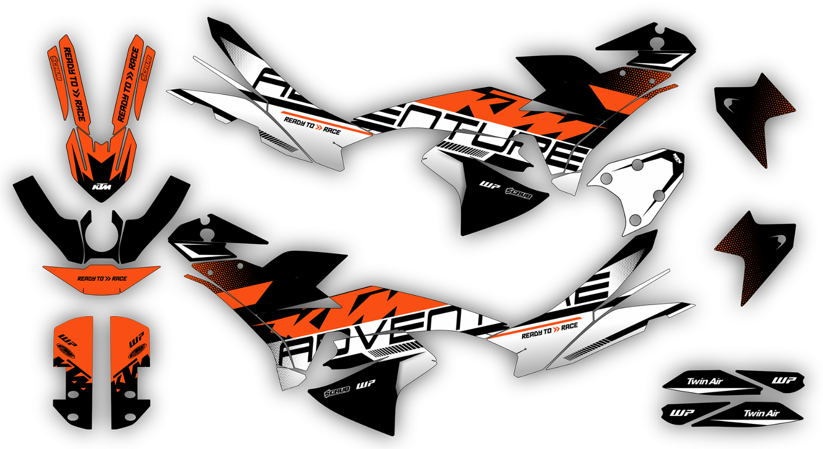 KTM ADVENTURE 2023-2024 790 R 890 R Rally Graphics Decals Stickers