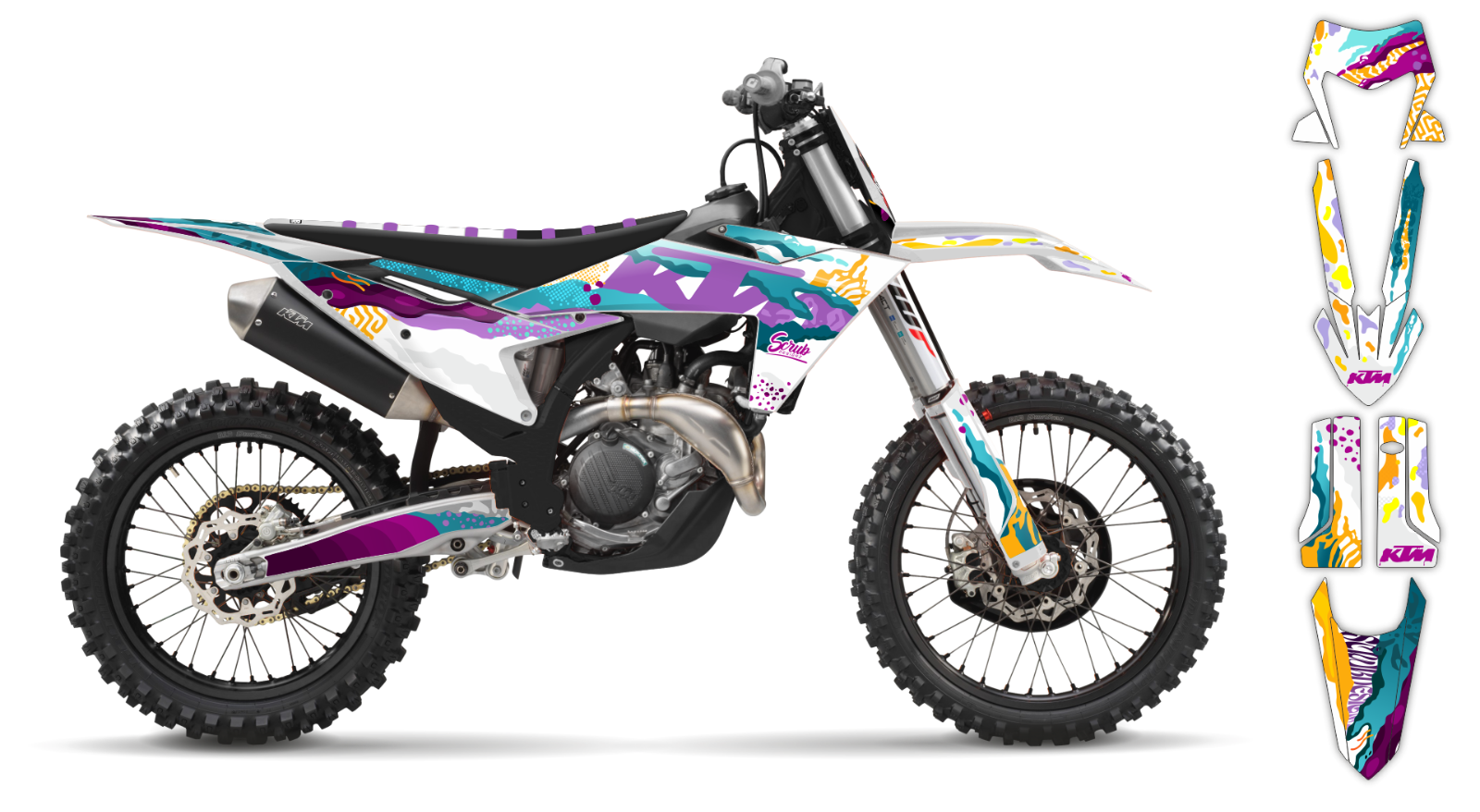 Graphics Kit KTM EXC EXC-F XC-W XCF-W 2024 2025 150 250 300 350 450 500 decal