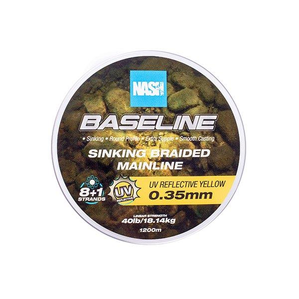 Nash Baseline Sinking Braid UV Yellow / Carp Fishing Braided Mainline - Picture 13 of 13
