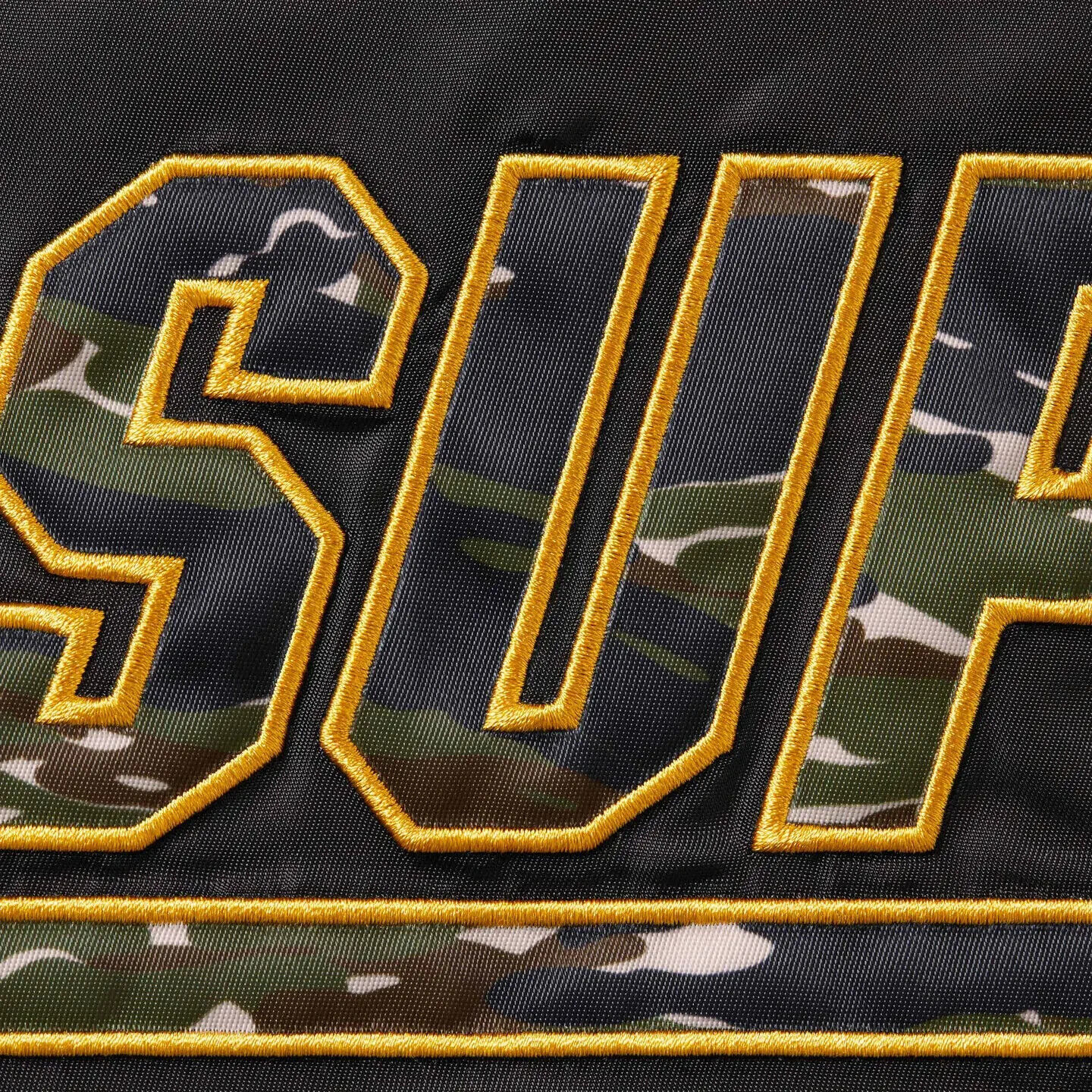 Supreme Mitchell & Ness Camo Logo Varsity Jacket 3colors 25SS