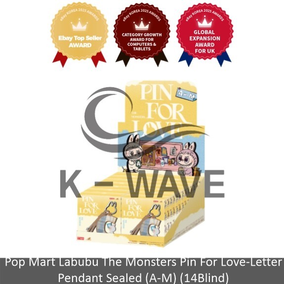 Pop Mart Labubu The Monsters Pin For Love-Letter Pendant Sealed (A-M) (14Blind)