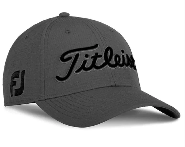 TITLEIST Golf Tour men's Elite Trend Cap Charcoal/Black fitted hat - Picture 3 of 4