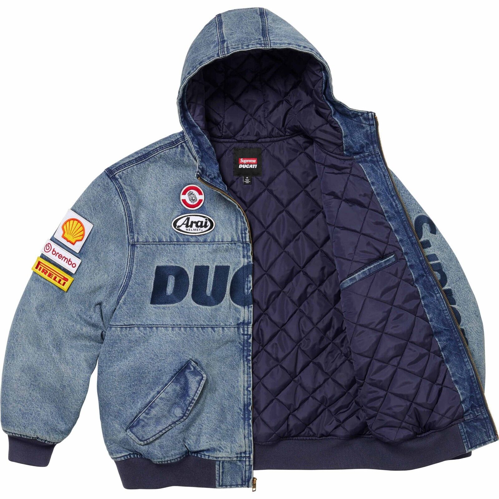 Supreme x Ducati Hooded Racing Jacket SS24 Black Red Blue 3colors